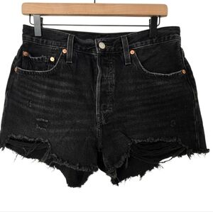 Levi's Black Distressed Jean Shorts Size 29